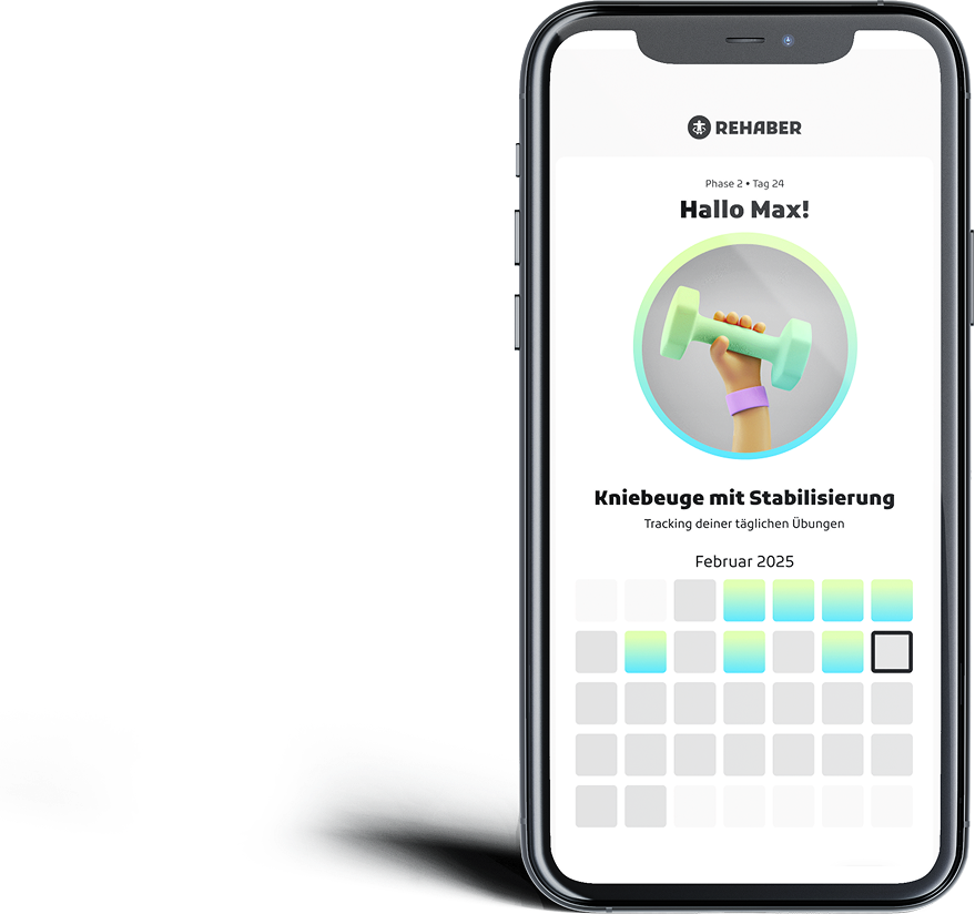 Smartphone mit Rehaber App